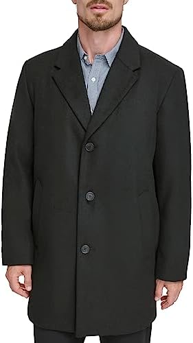 Kirkland Signature Mens Wool Overcoat (Black, 48R) at Amazon Men's